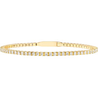 Olas d'Oro - 14K Yellow Gold Diamond Eternity Flexi Tennis Bracelet - 2.71 Carat Total Diamond Weight