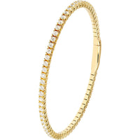 Olas d'Oro - 14K Yellow Gold Diamond Eternity Flexi Tennis Bracelet - 2.71 Carat Total Diamond Weight