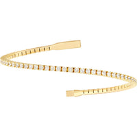 Olas d'Oro - 14K Yellow Gold Diamond Eternity Flexi Tennis Bracelet - 2.71 Carat Total Diamond Weight