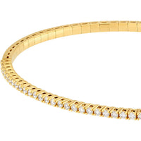Olas d'Oro - 14K Yellow Gold Diamond Flex Bracelet - 5/8 Carat Total Diamond Weight