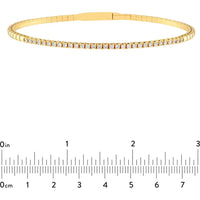Olas d'Oro - 14K Yellow Gold Diamond Flex Bracelet - 5/8 Carat Total Diamond Weight