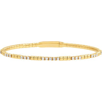 Olas d'Oro - 14K Yellow Gold Diamond Flex Bracelet - 5/8 Total Carat Weight