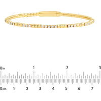 Olas d'Oro - 14K Yellow Gold Diamond Flex Bracelet - 5/8 Total Carat Weight
