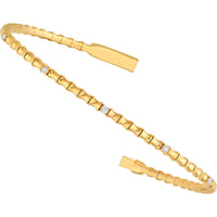 Olas d'Oro - 14K Yellow Gold Diamond Flex Bracelet with 1/8 Carat Total Carat Weight Diamonds