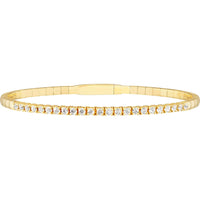 Olas d'Oro - 14K Yellow Gold Diamond Flexi Tennis Bracelet - 1.0 Carat Total Diamond Weight