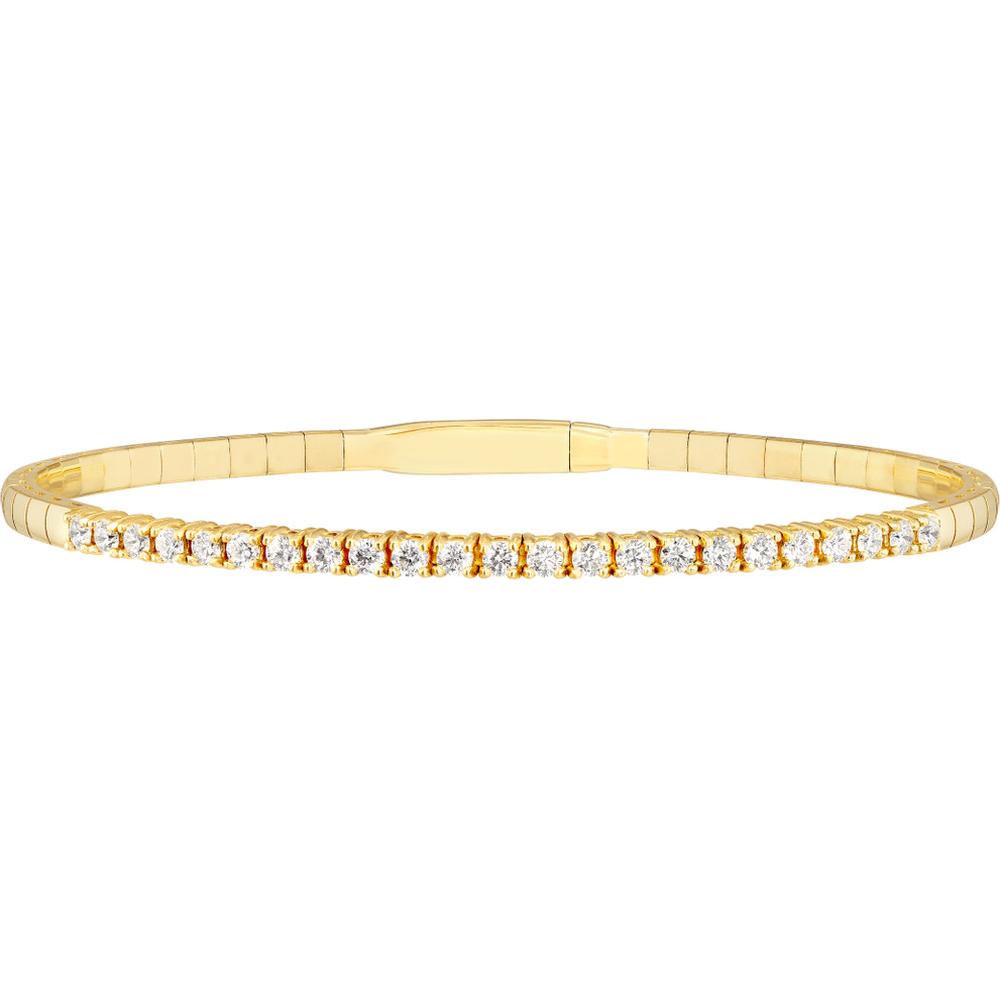 Olas d'Oro - 14K Yellow Gold Diamond Flexi Tennis Bracelet - 1.0 Carat Total Diamond Weight