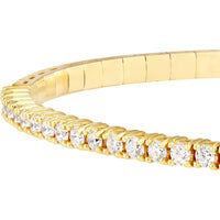 Olas d'Oro - 14K Yellow Gold Diamond Flexi Tennis Bracelet - 1.0 Carat Total Diamond Weight