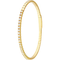 Olas d'Oro - 14K Yellow Gold Diamond Flexi Tennis Bracelet - 1.0 Carat Total Diamond Weight