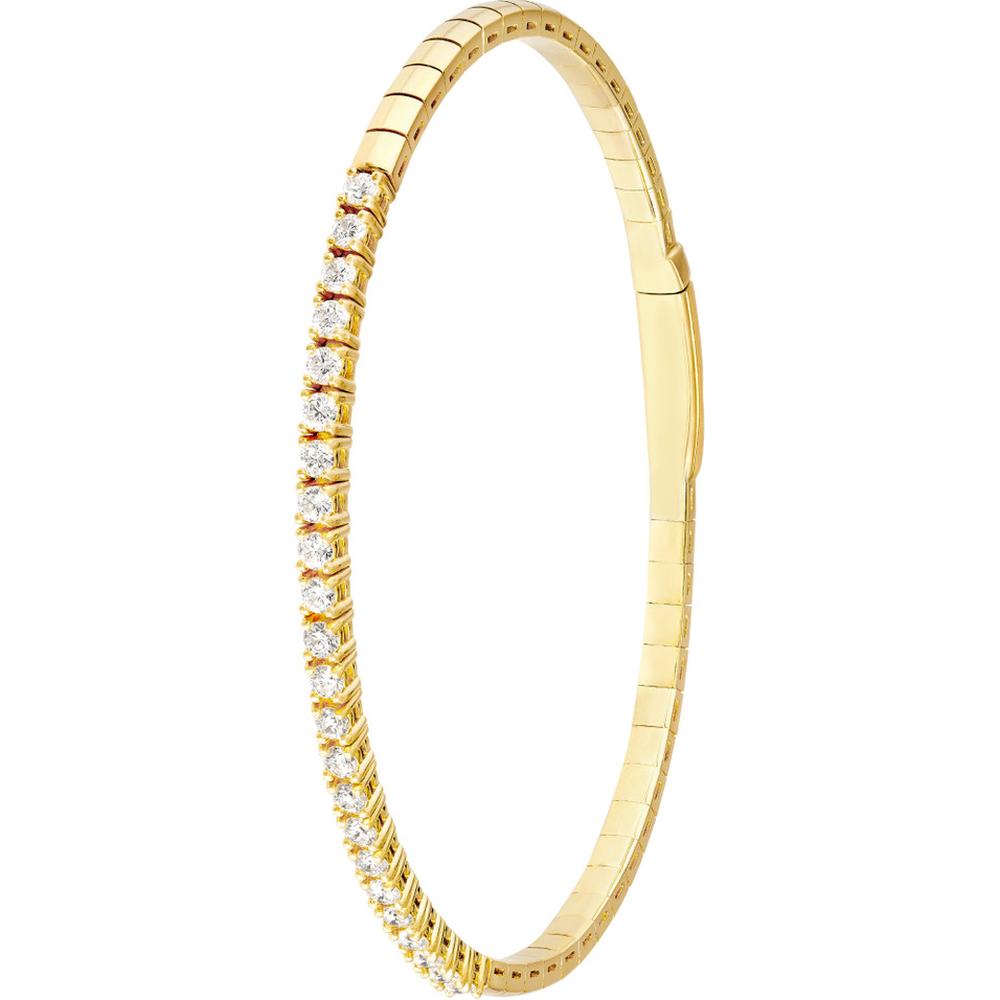 Olas d'Oro - 14K Yellow Gold Diamond Flexi Tennis Bracelet - 1.0 Carat Total Diamond Weight