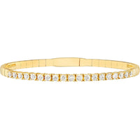Olas d'Oro - 14K Yellow Gold Diamond Flexi Tennis Bracelet - 1.63 Carat Total Diamond Weight