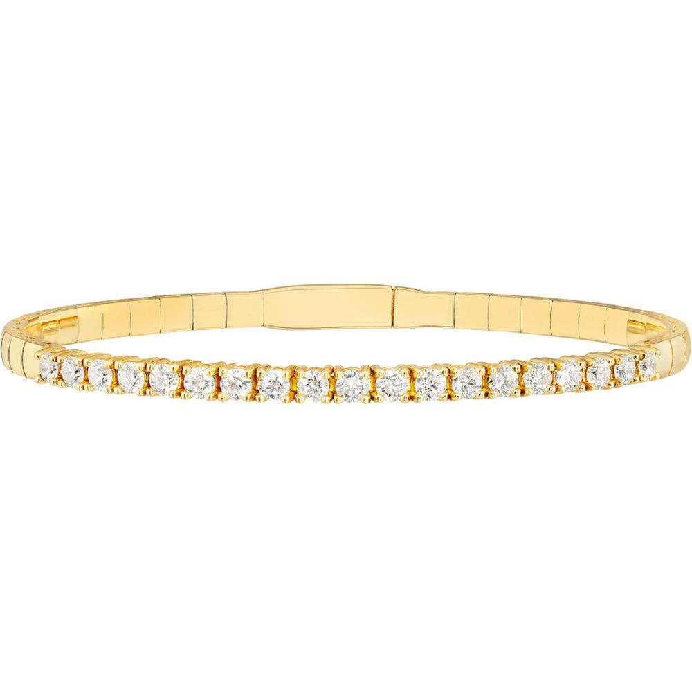 Olas d'Oro - 14K Yellow Gold Diamond Flexi Tennis Bracelet - 1.63 Carat Total Diamond Weight