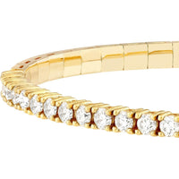 Olas d'Oro - 14K Yellow Gold Diamond Flexi Tennis Bracelet - 1.63 Carat Total Diamond Weight