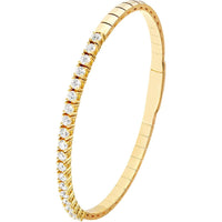 Olas d'Oro - 14K Yellow Gold Diamond Flexi Tennis Bracelet - 1.63 Carat Total Diamond Weight