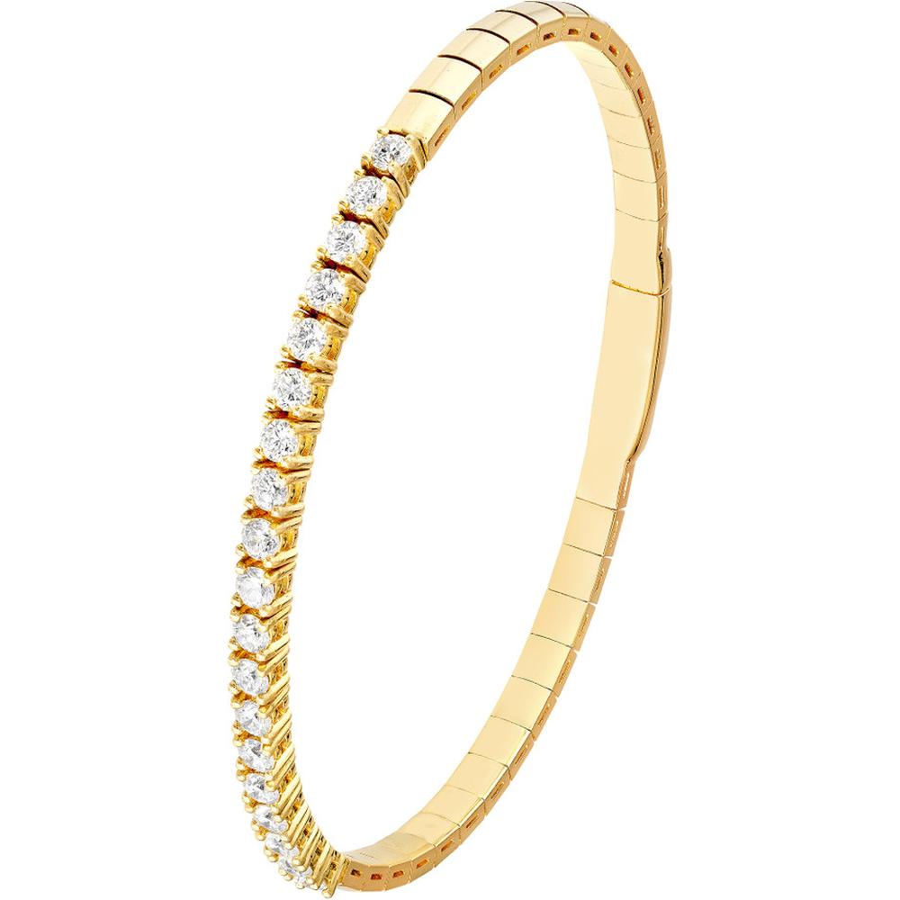 Olas d'Oro - 14K Yellow Gold Diamond Flexi Tennis Bracelet - 1.63 Carat Total Diamond Weight