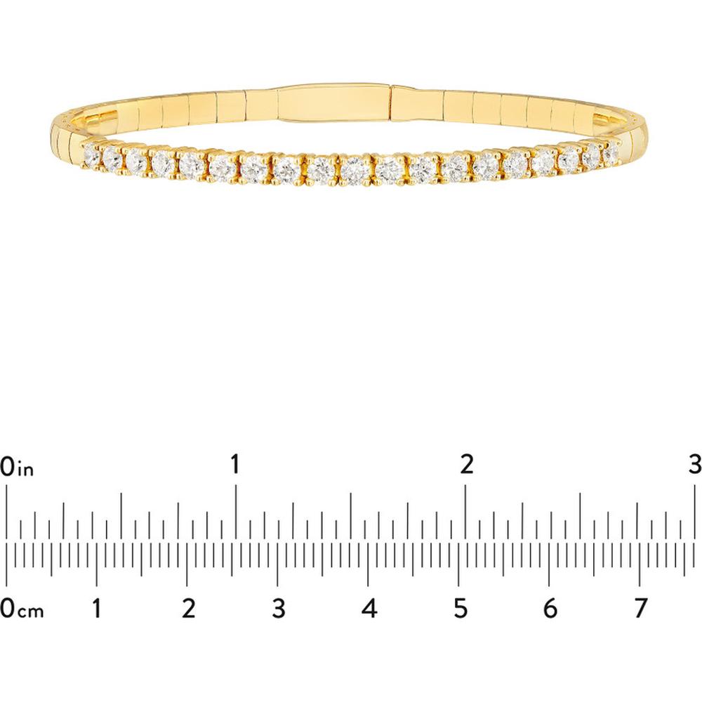 Olas d'Oro - 14K Yellow Gold Diamond Flexi Tennis Bracelet - 1.63 Carat Total Diamond Weight