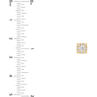 Olas d'Oro - 14K Yellow Gold Diamond Frame Stud Earrings - 3/8 Carat Total Diamond Weight