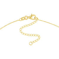 Olas d'Oro - 14K Yellow Gold Diamond Framed Engravable Disk Necklace - 0.15 Carat Total Diamond Weight