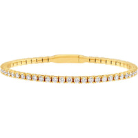 Olas d'Oro - 14K Yellow Gold Diamond Full Flex Bracelet - 3.83 Carat Total Diamond Weight