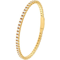 Olas d'Oro - 14K Yellow Gold Diamond Full Flex Bracelet - 3.83 Carat Total Diamond Weight