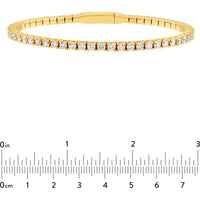 Olas d'Oro - 14K Yellow Gold Diamond Full Flex Bracelet - 3.83 Carat Total Diamond Weight