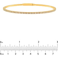 Olas d'Oro - 14K Yellow Gold Diamond Full Flex Bracelet with Box Lock Clasp - 7/8 Carat Total Diamond Weight