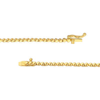 Olas d'Oro - 14K Yellow Gold Diamond Graduated Half Tennis Necklace - 3.30 Carat Total Diamond Weight