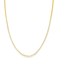 Olas d'Oro - 14K Yellow Gold Diamond Graduated Tennis Necklace - 5.20 Carat Total Diamond Weight