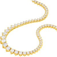 Olas d'Oro - 14K Yellow Gold Diamond Graduated Tennis Necklace - 5.20 Carat Total Diamond Weight
