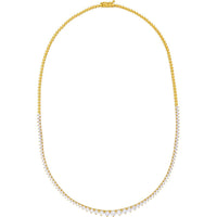 Olas d'Oro - 14K Yellow Gold Diamond Graduated Tennis Necklace - 5.20 Carat Total Diamond Weight