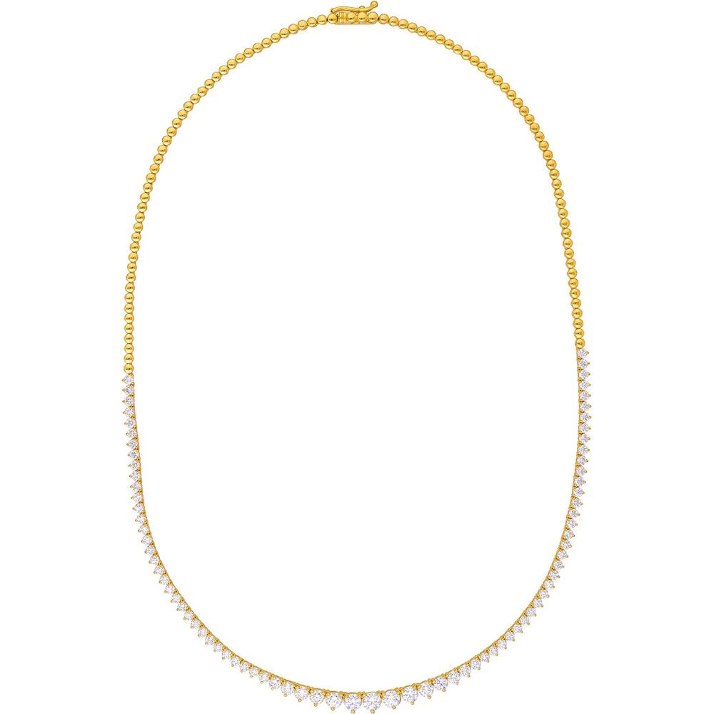 Olas d'Oro - 14K Yellow Gold Diamond Graduated Tennis Necklace - 5.20 Carat Total Diamond Weight