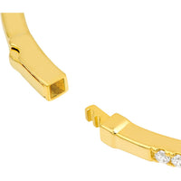 Olas d'Oro - 14K Yellow Gold Diamond Half Bangle Bracelet - 0.85 Carat Total Diamond Weight
