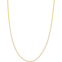 Olas d'Oro - 14K Yellow Gold Diamond Half Tennis Necklace - 2.37 Carat Total Diamond Weight