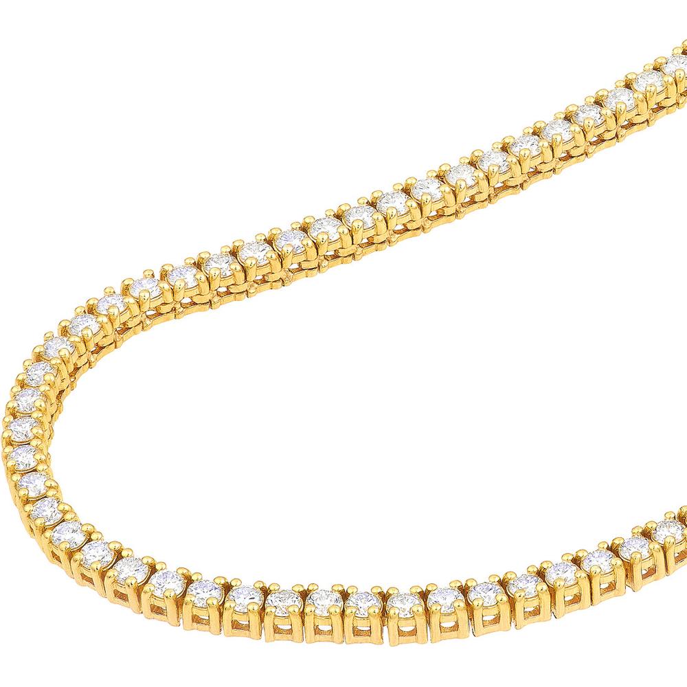 Olas d'Oro - 14K Yellow Gold Diamond Half Tennis Necklace - 2.37 Carat Total Diamond Weight