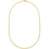 Olas d'Oro - 14K Yellow Gold Diamond Half Tennis Necklace - 2.37 Carat Total Diamond Weight
