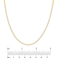 Olas d'Oro - 14K Yellow Gold Diamond Half Tennis Necklace - 2.37 Carat Total Diamond Weight
