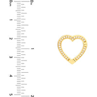 Olas d'Oro - 14K Yellow Gold Diamond Heart Snap Lock with Push Lock Closure - 0.20 Carat Total Diamond Weight