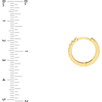 Olas d'Oro - 14K Yellow Gold Diamond Huggie Earrings - 0.48 Carat Total Diamond Weight