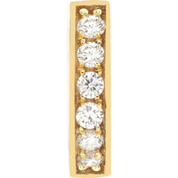 Olas d'Oro - 14K Yellow Gold Diamond Pave 10mm Hoop Earrings - 0.15 Carat Total Diamond Weight