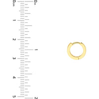 Olas d'Oro - 14K Yellow Gold Diamond Pave 10mm Hoop Earrings - 0.15 Carat Total Diamond Weight