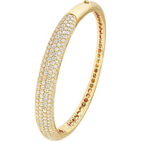 Olas d'Oro - 14K Yellow Gold Diamond Pave Bangle - 5.23 Carat Total Diamond Weight