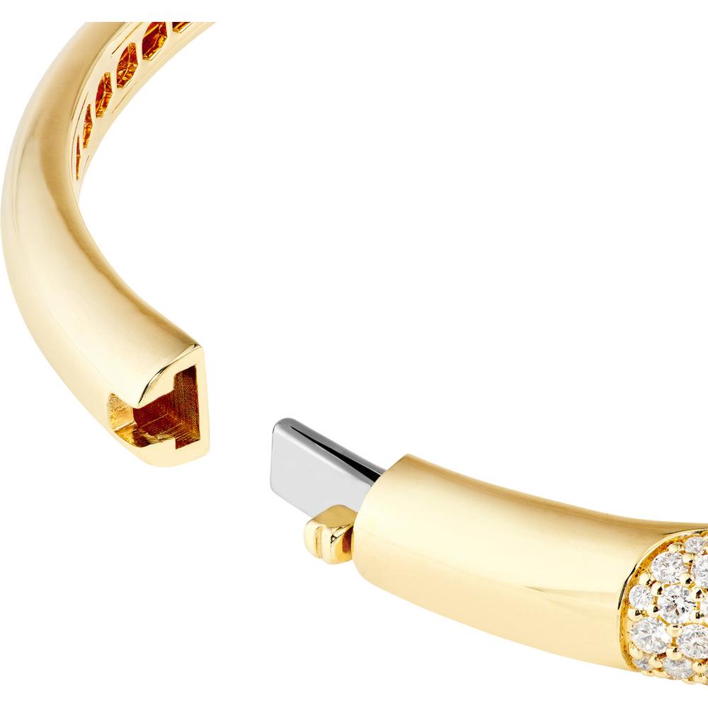 Olas d'Oro - 14K Yellow Gold Diamond Pave Bangle - 5.23 Carat Total Diamond Weight