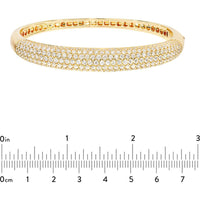 Olas d'Oro - 14K Yellow Gold Diamond Pave Bangle - 5.23 Carat Total Diamond Weight