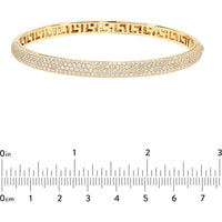 Olas d'Oro - 14K Yellow Gold Diamond Pave Bangle with 2-7/8 Carat Total Diamond Weight