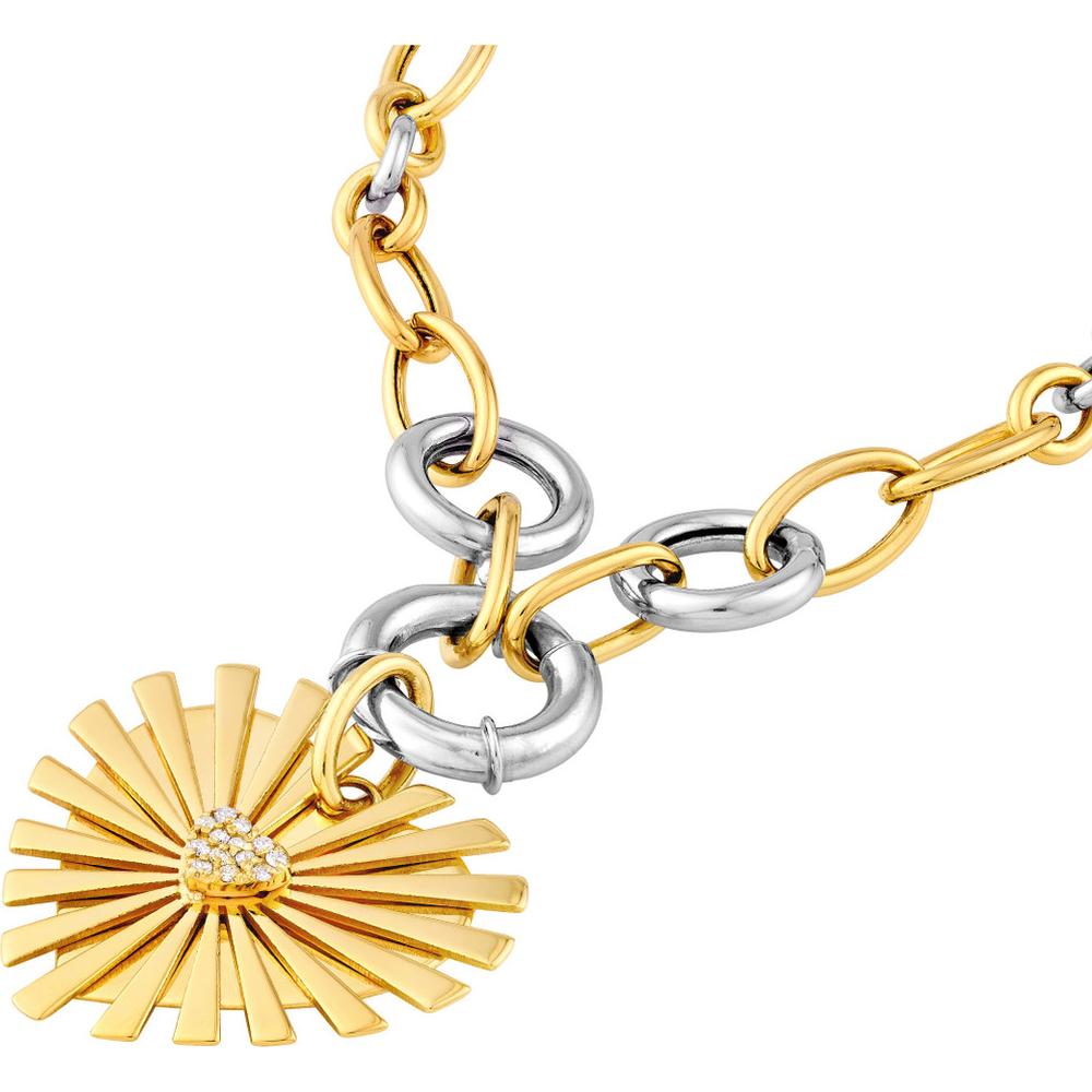Olas d'Oro - 14K Yellow Gold Diamond Radiant Heart Charm - 0.07 Carat Total Diamond Weight