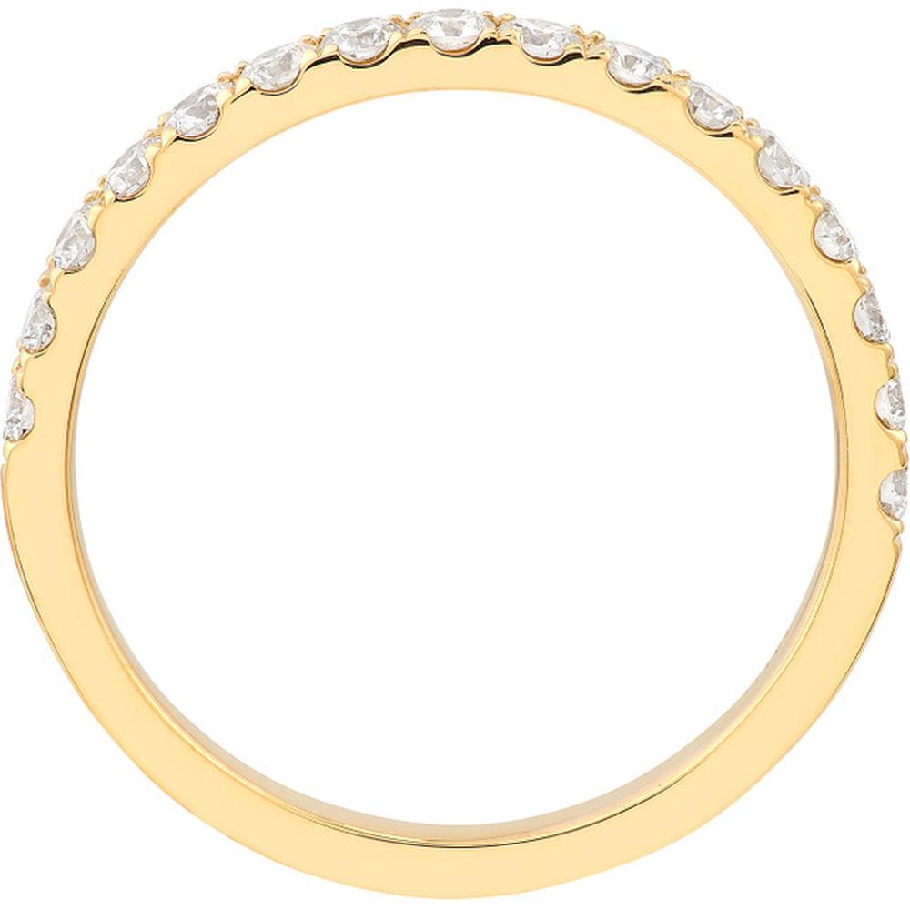 Olas d'Oro - 14K Yellow Gold Diamond Stackable Band - 1/2 Carat Total Carat Weight