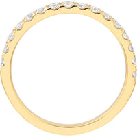 Olas d'Oro - 14K Yellow Gold Diamond Stackable Band - 1/2 Total Carat Weight, Size 9.5