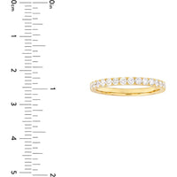Olas d'Oro - 14K Yellow Gold Diamond Stackable Band with 1/2 Carat Total Diamond Weight - Size 7