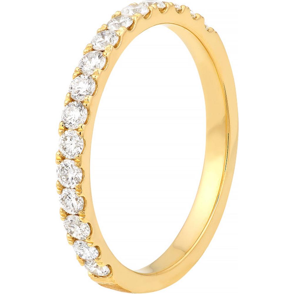 Olas d'Oro - 14K Yellow Gold Diamond Stackable Band with 1/2 Carat Total Diamond Weight - Size 8