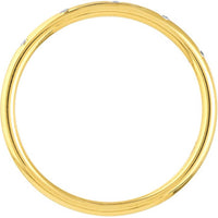 Olas d'Oro - 14K Yellow Gold Diamond Stations Thin Band Ring - 0.03 Carat Total Diamond Weight