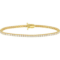 Olas d'Oro - 14K Yellow Gold Diamond Tennis Bracelet - 3.18 Carat Total Diamond Weight